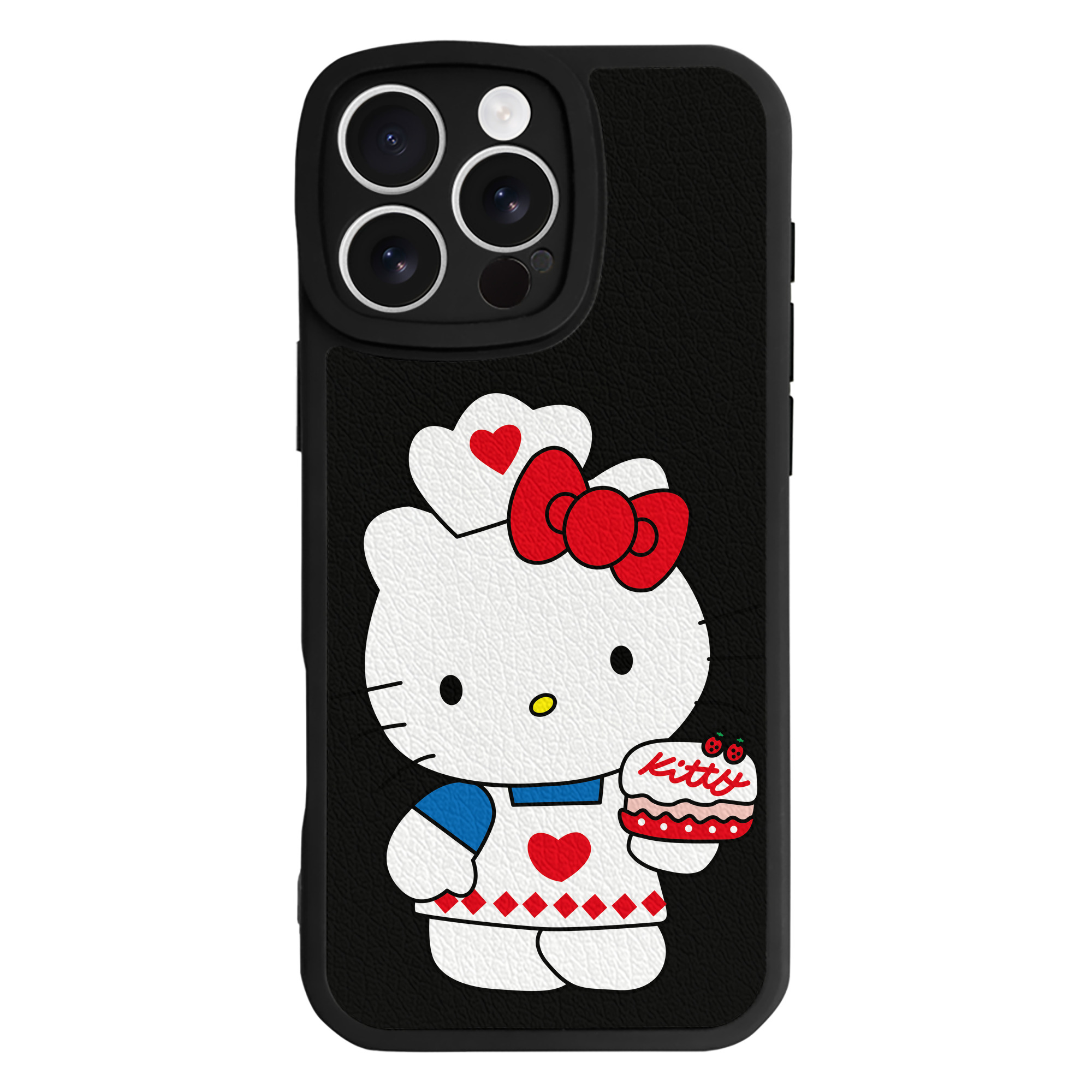 （画像用） Hello Kitty ハローキティ 【iPhone 16シリーズ対応】シリコンスマホケース（レザー調） 材質：シリコン